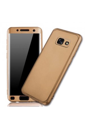 Samsung A3 2017 (A320) 360 Derece Slim Premium Silikon Kılıf Gold…