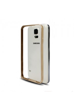 Samsung G900 S5 0,7 mm Metal Bumper Çerçeve Kılıf Gold…