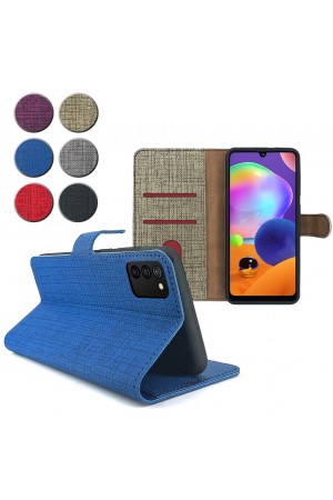 Samsung Galaxy A03s Kılıf FitCase Fabric Kapaklı Cüzdanlı…