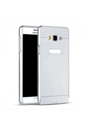 Samsung Galaxy A3 0,7 mm Metal Bumper Arka Koruma Kapaklı Gri…