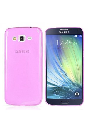 Samsung Galaxy A3 (A300) Kılıf Soft Silikon Şeffaf-Pembe Arka Kapak…