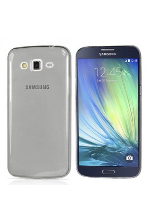 Samsung Galaxy A3 (A300) Kılıf Soft Silikon Şeffaf-Siyah Arka …