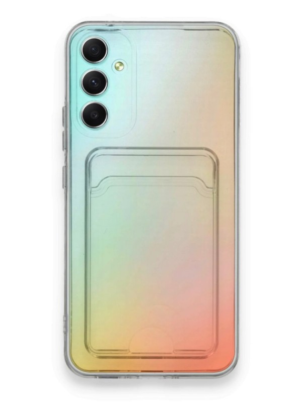 Samsung Galaxy A34 5G Kılıf Cardy Şeffaf Kartlık Cepli Kapak…