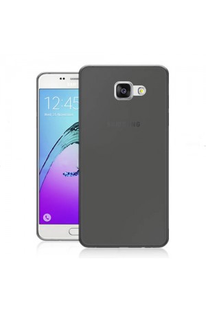 Samsung Galaxy A5 2016 (A510) Kılıf Soft Silikon Şeffaf-Siyah Arka …