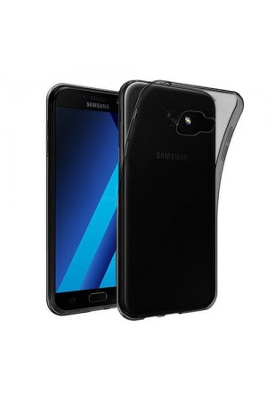 Samsung Galaxy A5 2017 (A520) Kılıf Soft Silikon Şeffaf-Siyah Arka …