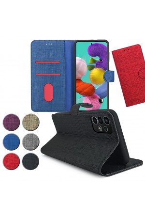 Samsung Galaxy A53 5G Kılıf FitCase Fabric Kapaklı Cüzdanlı…