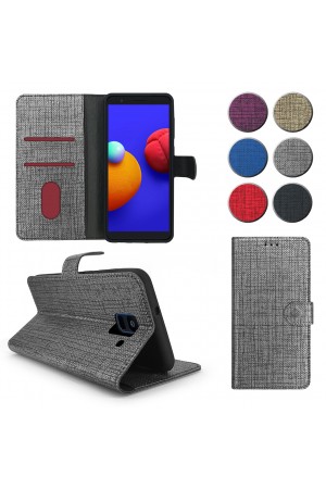 Samsung Galaxy A6 (A600) Kılıf FitCase Fabric Kapaklı Cüzdanlı…