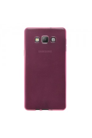 Samsung Galaxy A8 (A800) Kılıf Soft Silikon Şeffaf-Pembe Arka …