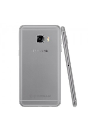 Samsung Galaxy C5 (C5000) Kılıf Soft Silikon Şeffaf-Siyah Arka Kapa…