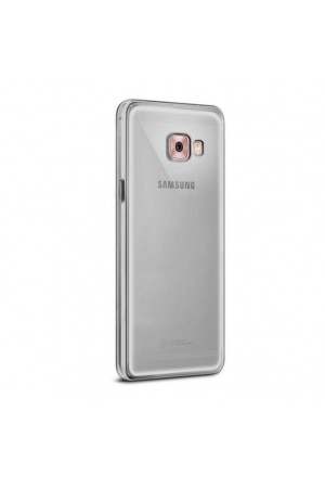 Samsung Galaxy C5 Pro (C5010) Kılıf Soft Silikon Şeffaf-Siyah Arka …