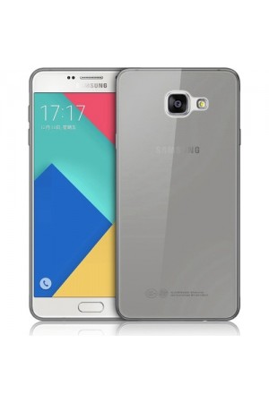 Samsung Galaxy C7 (C7000) Kılıf Soft Silikon Şeffaf-Siyah Arka Kapa…