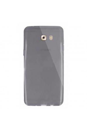 Samsung Galaxy C9 Pro (C9000) Kılıf Soft Silikon Şeffaf-Siyah Arka …