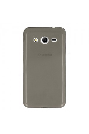 Samsung Galaxy Core 2 (G355) Kılıf Soft Silikon Şeffaf-Siyah Arka K…