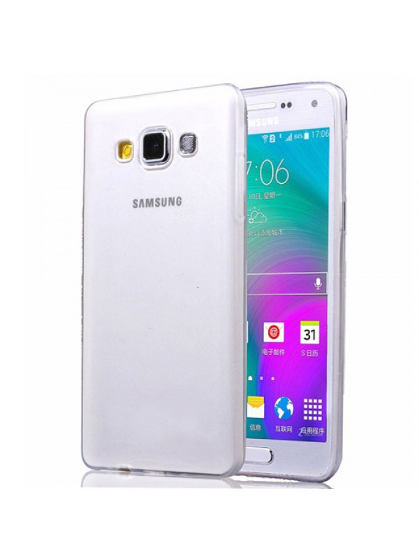 Samsung Galaxy E5 (E500) Color Curve Silikon Arka Kapak / Kılıf Şeffaf