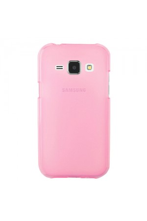 Samsung Galaxy J1 (J100) Kılıf Soft Silikon Şeffaf-Pembe Arka Kapak…