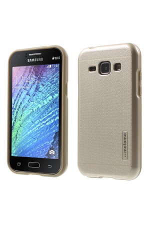 Samsung Galaxy J1 Kılıf Motomo Sert Arka Kapak Gold…