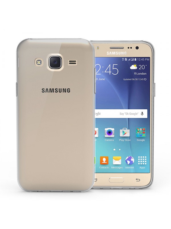 Samsung Galaxy J2 2016 (J210) Kılıf Soft Silikon Şeffaf-Siyah Arka Kapak