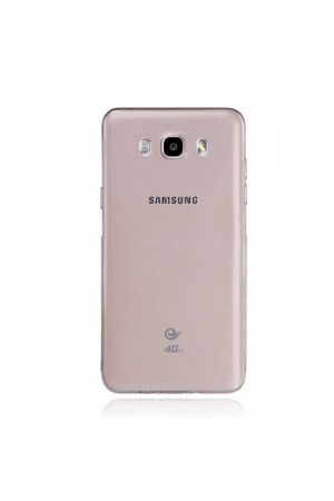 Samsung Galaxy J7 2016 (J710) Kılıf Soft Silikon Şeffaf-Siyah Arka …