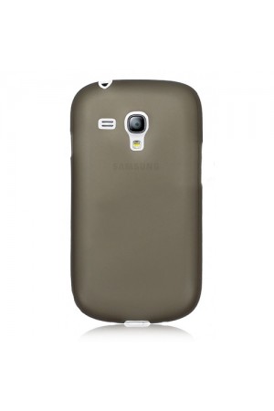 Samsung Galaxy S3 Mini (I8190-I8200) Kılıf Soft Silikon Şeffaf-Siya…