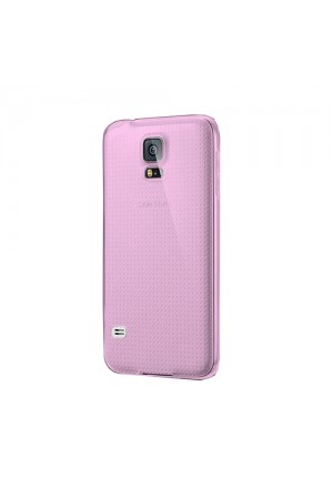 Samsung Galaxy S5 (G900) Kılıf Soft Silikon Şeffaf-Pembe Arka Kapak…