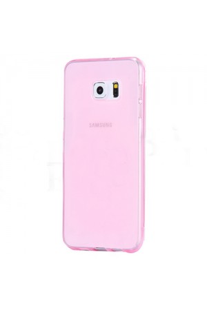 Samsung Galaxy S6 (G920) Kılıf Soft Silikon Şeffaf-Pembe Arka Kapak…