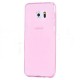 Samsung Galaxy S6 (G920) Kılıf Soft Silikon Şeffaf-Pembe Arka Kapak