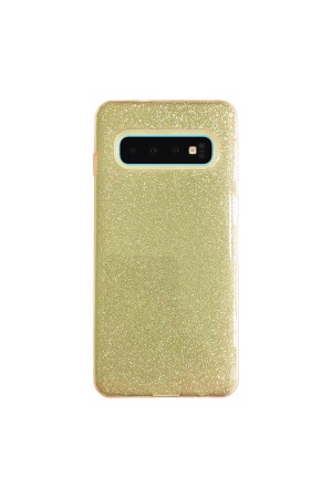 Samsung S10 (G973) 3in1 Simli Silikon Arka Kapak Gold…