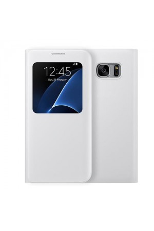 Samsung Galaxy S7 Yan Kapaklı Flip Wallet Kılıf Beyaz…