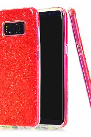 Samsung S8 Plus (G955) 3in1 Simli Silikon Arka Kapak Kırmızı…