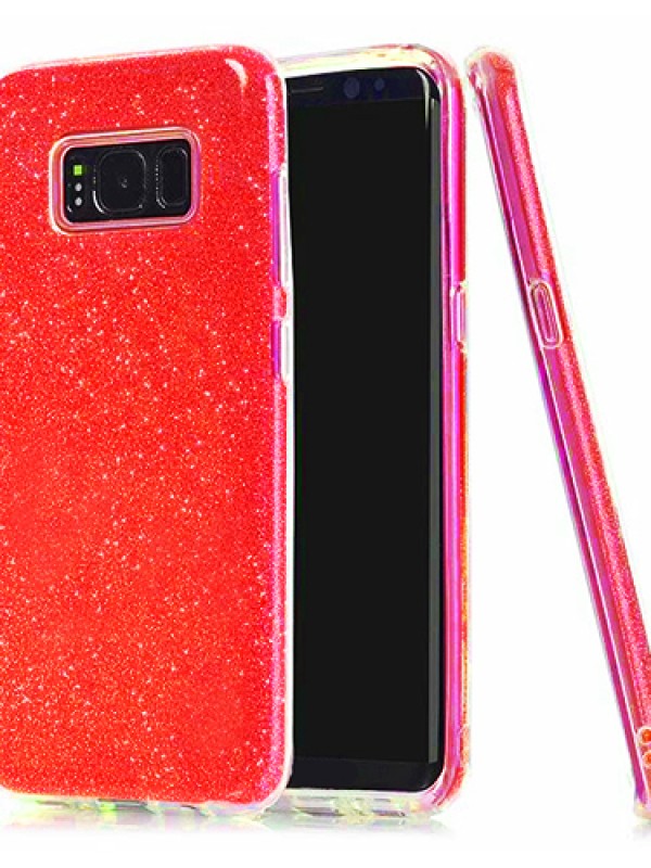 Samsung S8 Plus (G955) 3in1 Simli Silikon Arka Kapak Kırmızı…