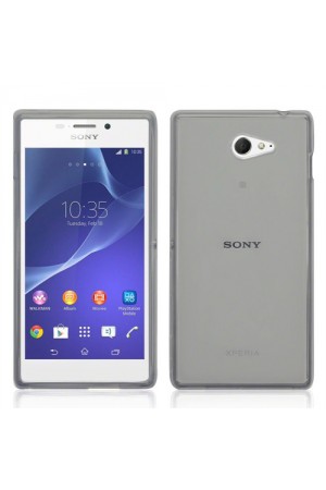Sony Xperia M2 Kılıf Soft Silikon Şeffaf-Siyah Arka Kapak…