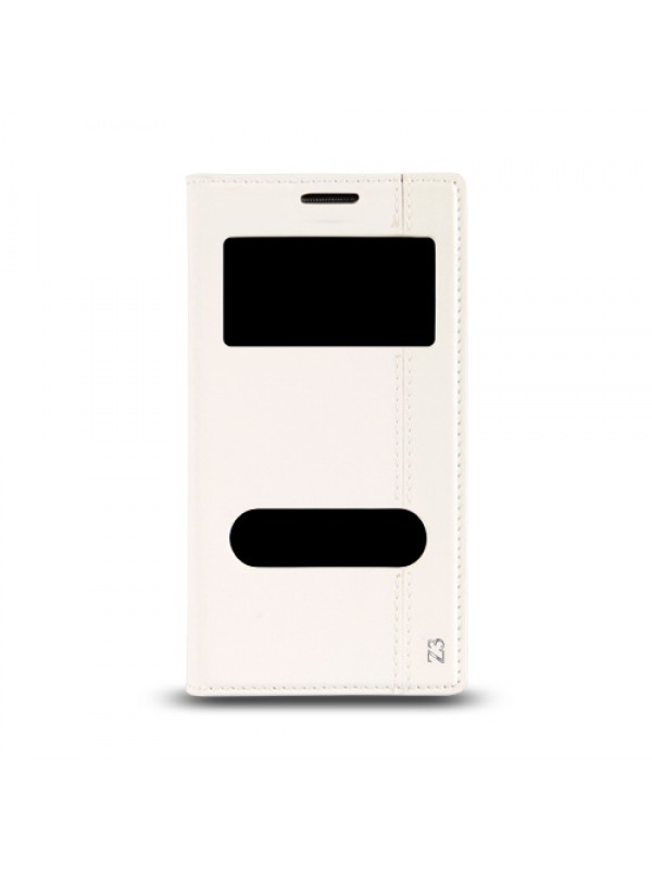 Sony Xperia Z3 Compact Gizli Mıknatıslı Pencereli Magnum Kılıf Beyaz