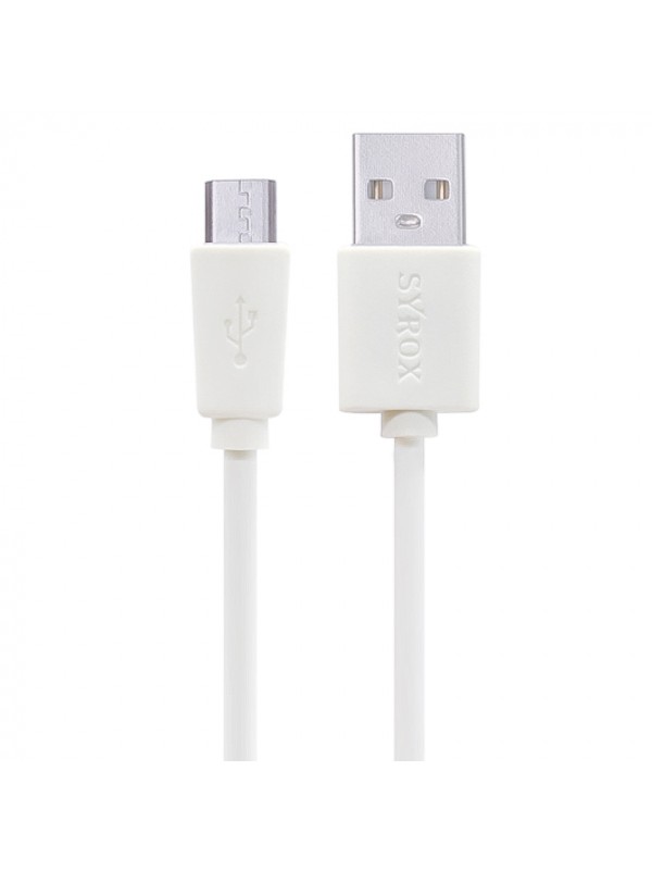 Syrox C66 Micro USB Şarj ve Data Kablo 1.0A 1.2mt Beyaz…