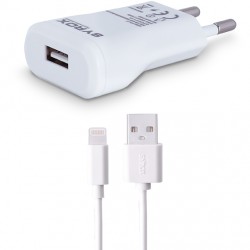 Syrox J17 iPhone Lightning Kablolu Şarj Aleti Set 1.0A Beyaz Syrox J17 iPhone Lightning Kablolu Şarj Aleti Set 1.0A Beyaz
