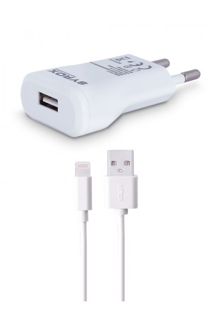 Syrox J17 iPhone Lightning Kablolu Şarj Aleti Set 1.0A Beyaz…