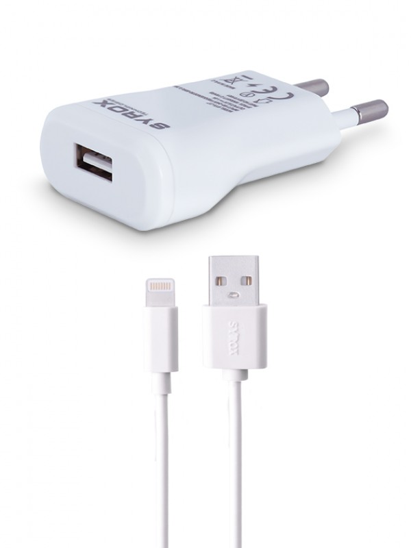Syrox J17 iPhone Lightning Kablolu Şarj Aleti Set 1.0A Beyaz…