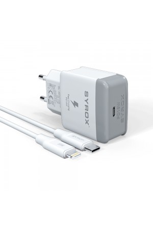Syrox PD18L Type-C to Lightning Kablolu 18W PD 3A Hızlı Şarj Aleti …