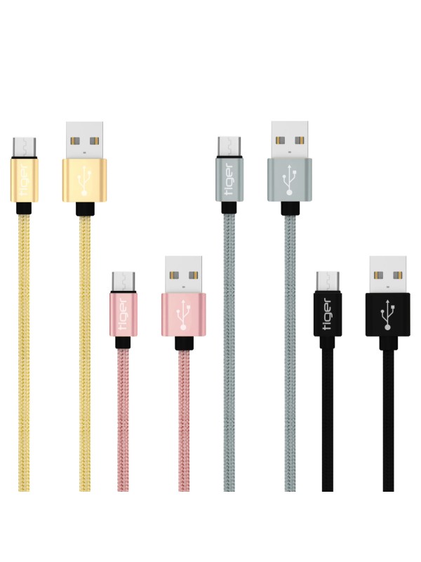 Tiger Micro USB 3.0A 1mt Örgü-Halat Hızlı Şarj USB Kablo TUC-A86…