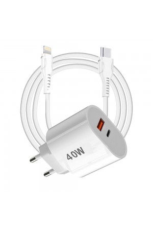 Tonex 40W USB-A + Type-C PD Çıkışlı Type-C to Lightning Kablolu …