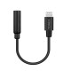 Tonex AX-01 Lightning 3.5mm Jack Dönüştürücü Kulaklık Kablosu Siyah