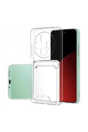 Xiaomi Redmi 14C Kılıf Cardy Şeffaf Kartlık Cepli Kapak…