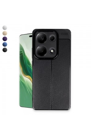 Xiaomi Redmi Note 13 Pro 4G Kılıf Focus Deri Desen Silikon Kapa…