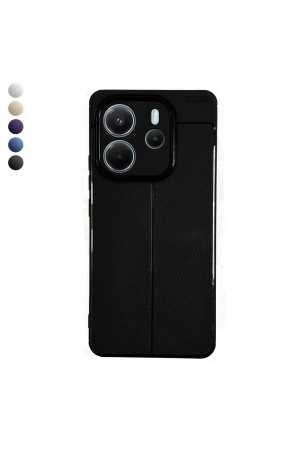 Xiaomi Redmi Note 14 4G Kılıf Focus Deri Desen Silikon Arka Kapak…