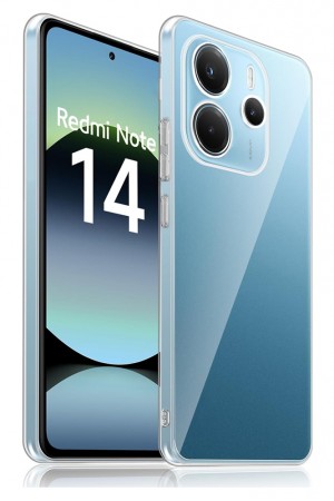 Xiaomi Redmi Note 14 4G Kılıf Kamera Korumalı Silikon Şeffaf Kapak