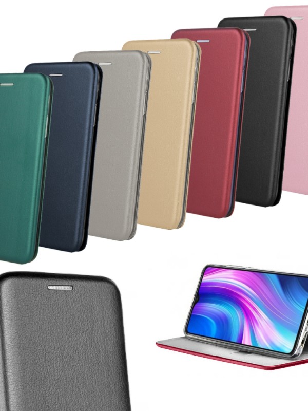 Xiaomi Redmi Note 8 Pro Kılıf Shell Manyetik Kapaklı Kartlıklı Stantl…