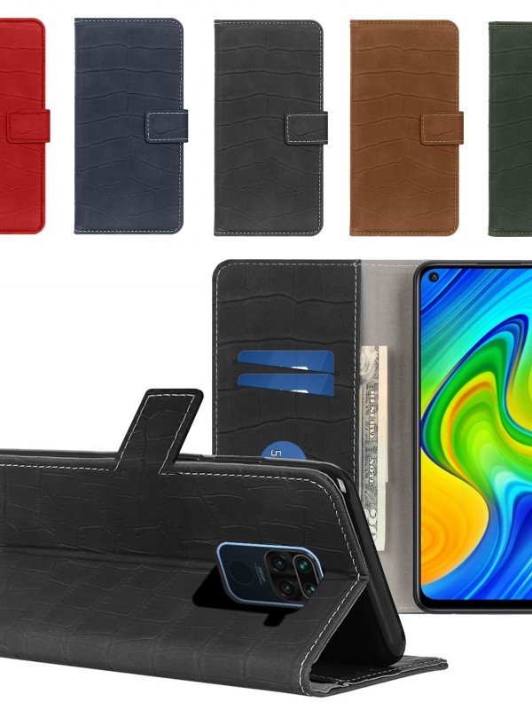 Xiaomi Redmi Note 9 Kılıf Kroko Desen Kapaklı Cüzdanlı…