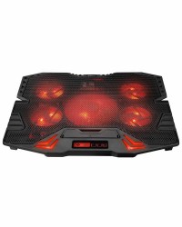 Mistral S45 Kırmızı Led 5fan Yükseklik Ayarlı Lcd Notebook Soğutucu Laptop Soğutucu 12/17