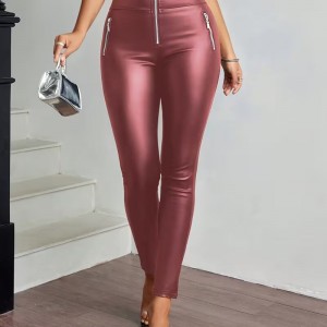 Yüksek Bel Dar Kırmızı Tayt Pantolın