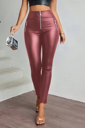 Yüksek Bel Dar Kırmızı Tayt Pantolın…