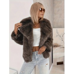 Kısa Kışlık Ceket - Yapay Kürk Detay